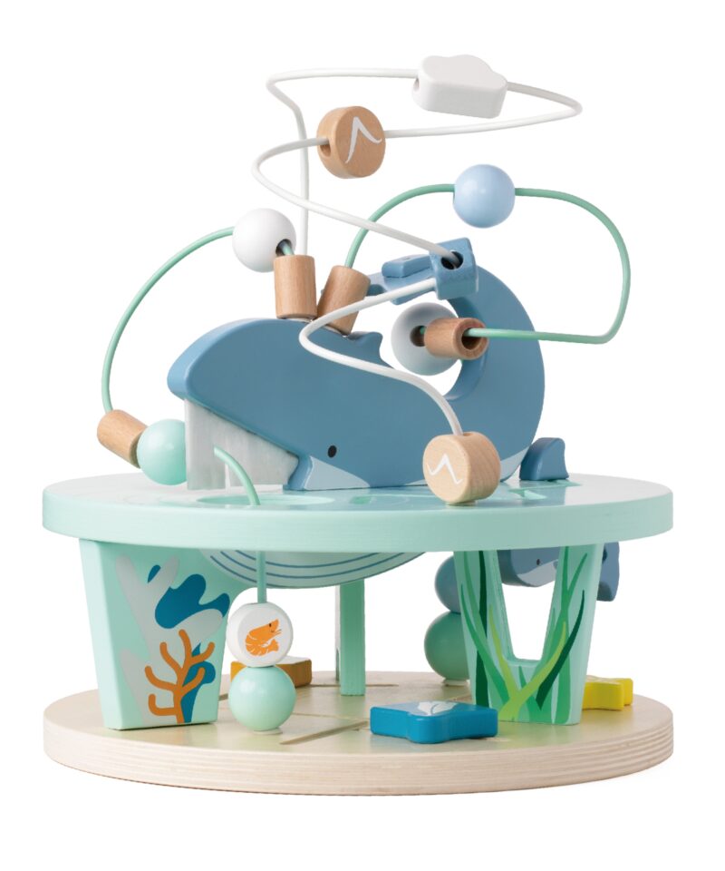 Pastelsetes toonides puidust mänguasi