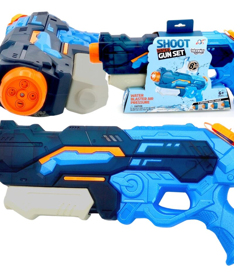 Laste veepüstol koos õhusurve mehhanismiga