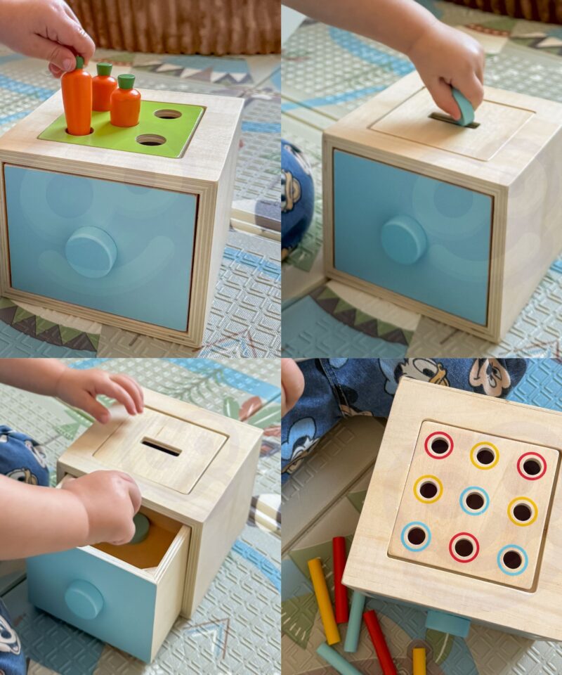 Montessori mängukomplekt koos praktilise hoiukastiga