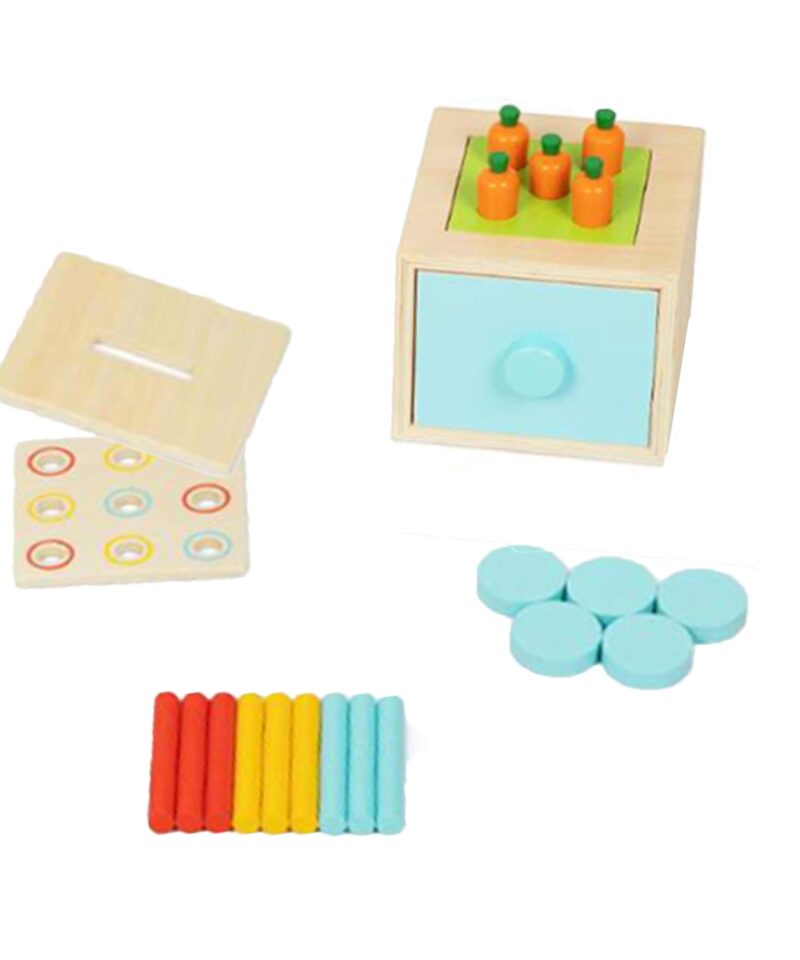 Montessori mängukomplekt koos praktilise hoiukastiga