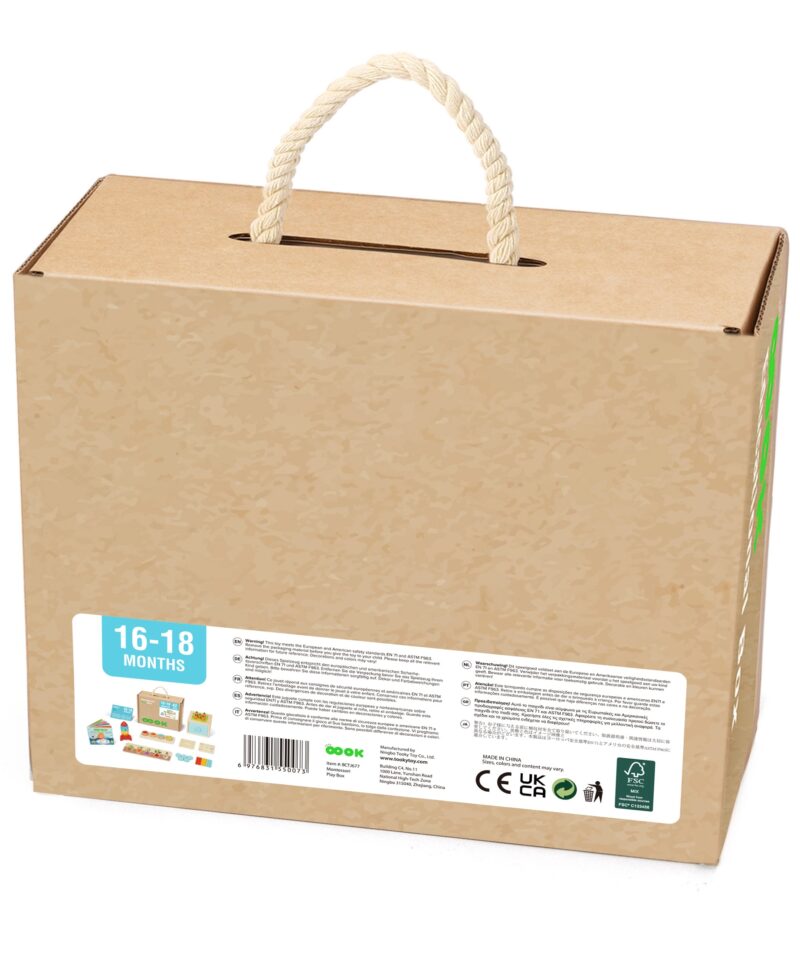 Montessori mängukomplekt koos praktilise hoiukastiga