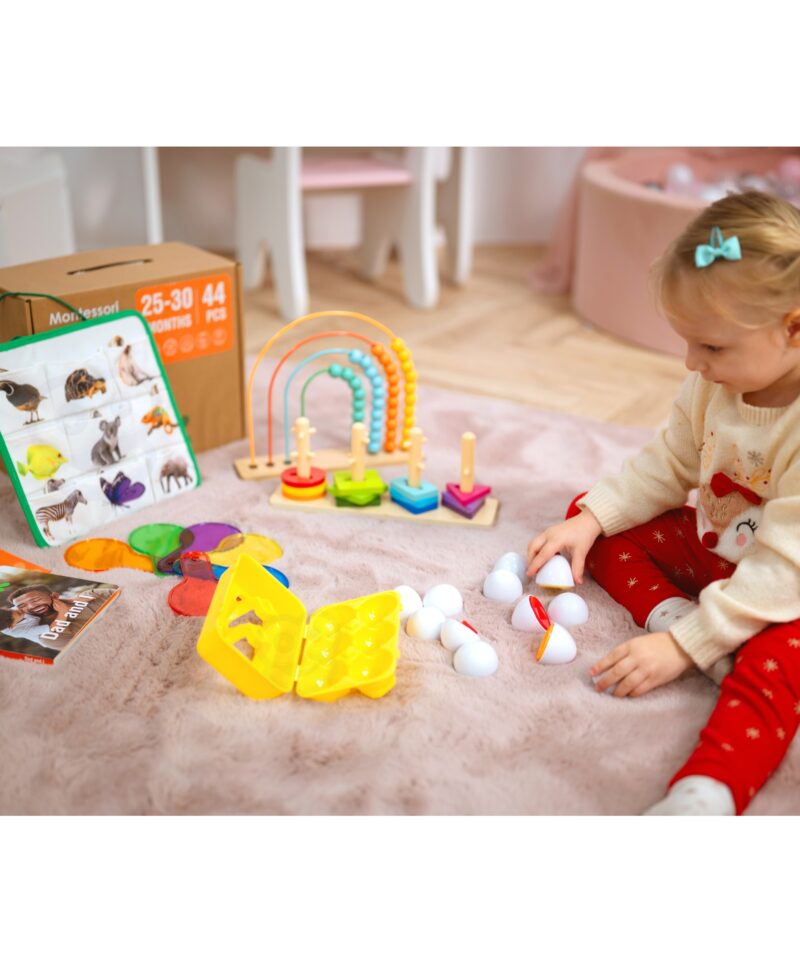 Montessori arenduskast koos harivate mängudega