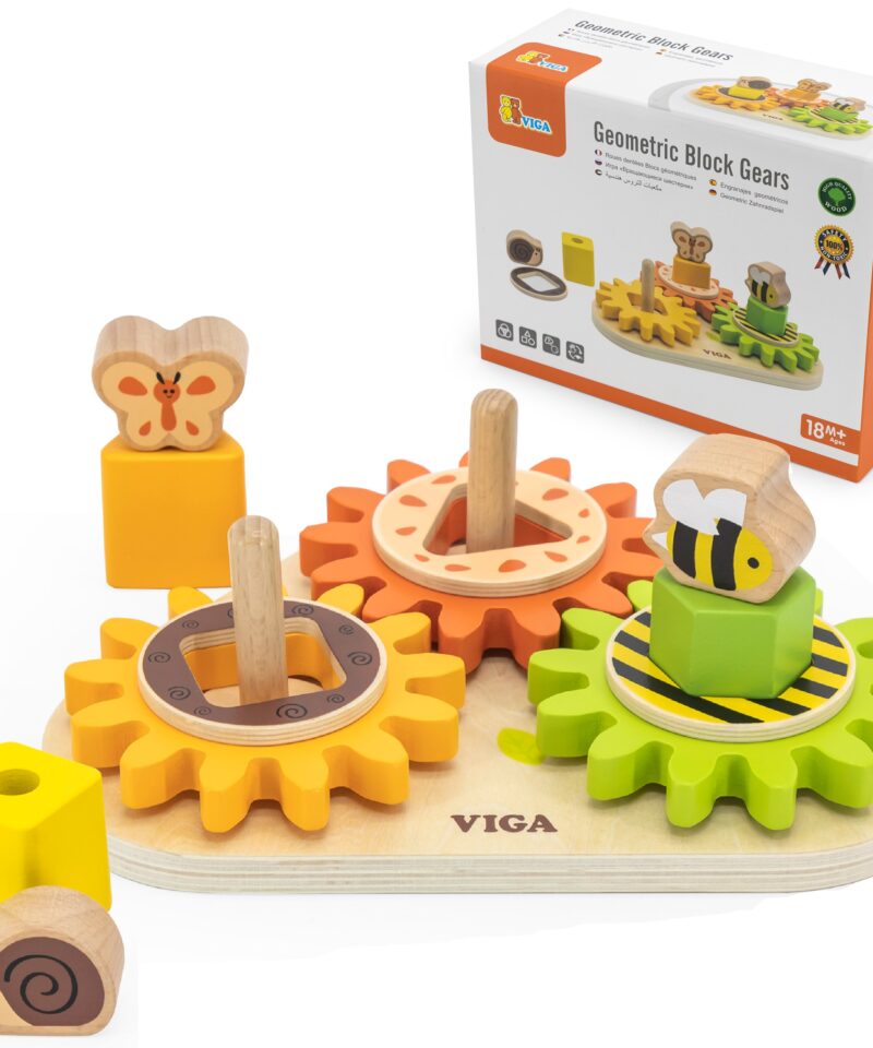 Puidust mehhanismide sorteerija mänguasi