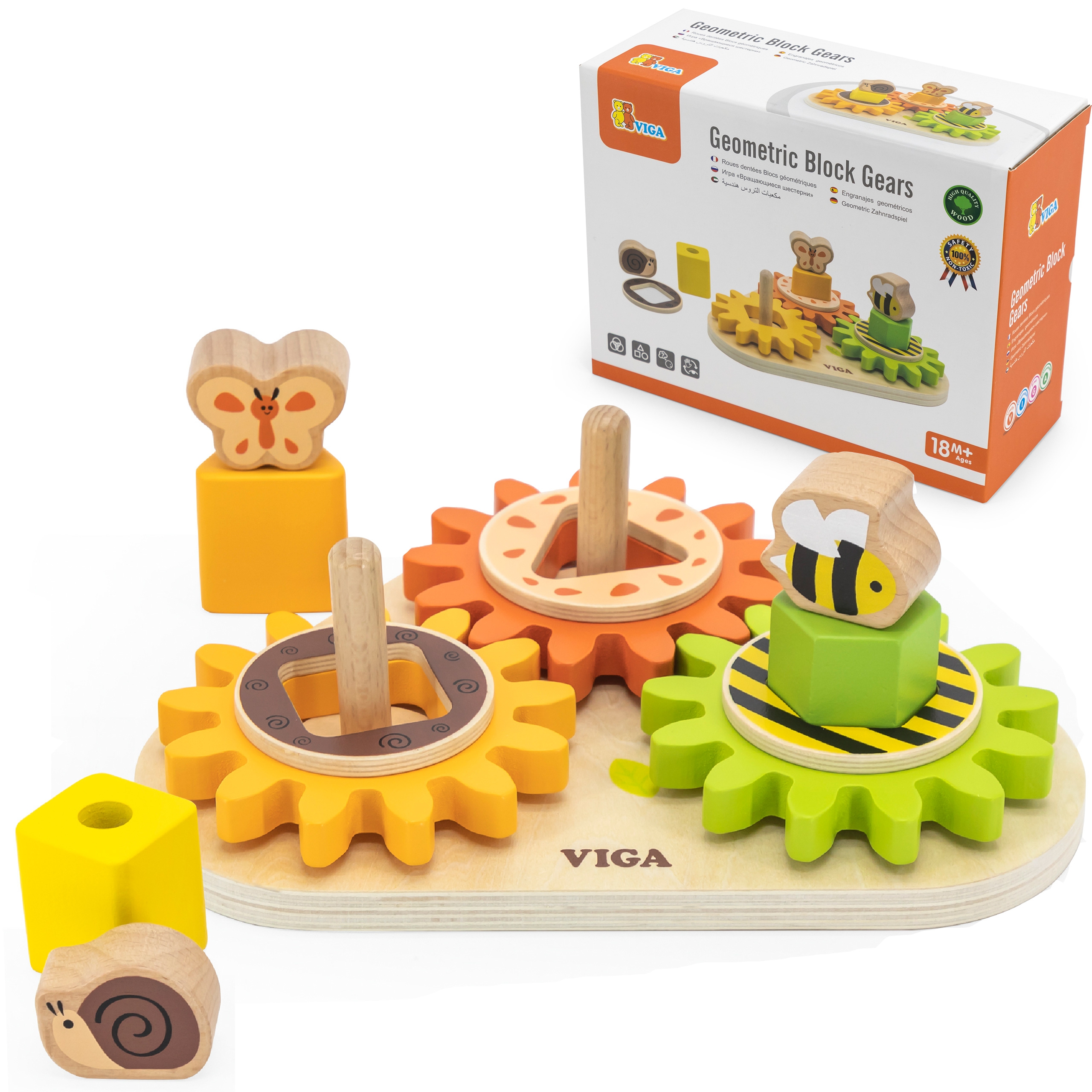 Puidust mehhanismide sorteerija mänguasi