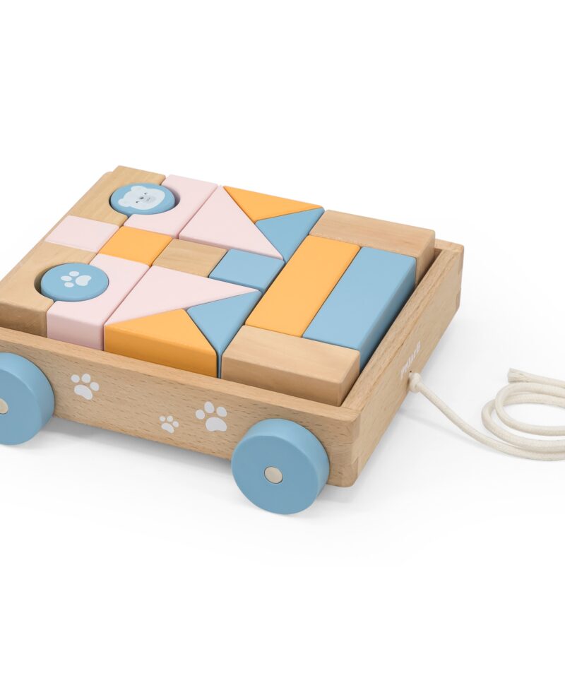 Lastele mõeldud puidust veokäru