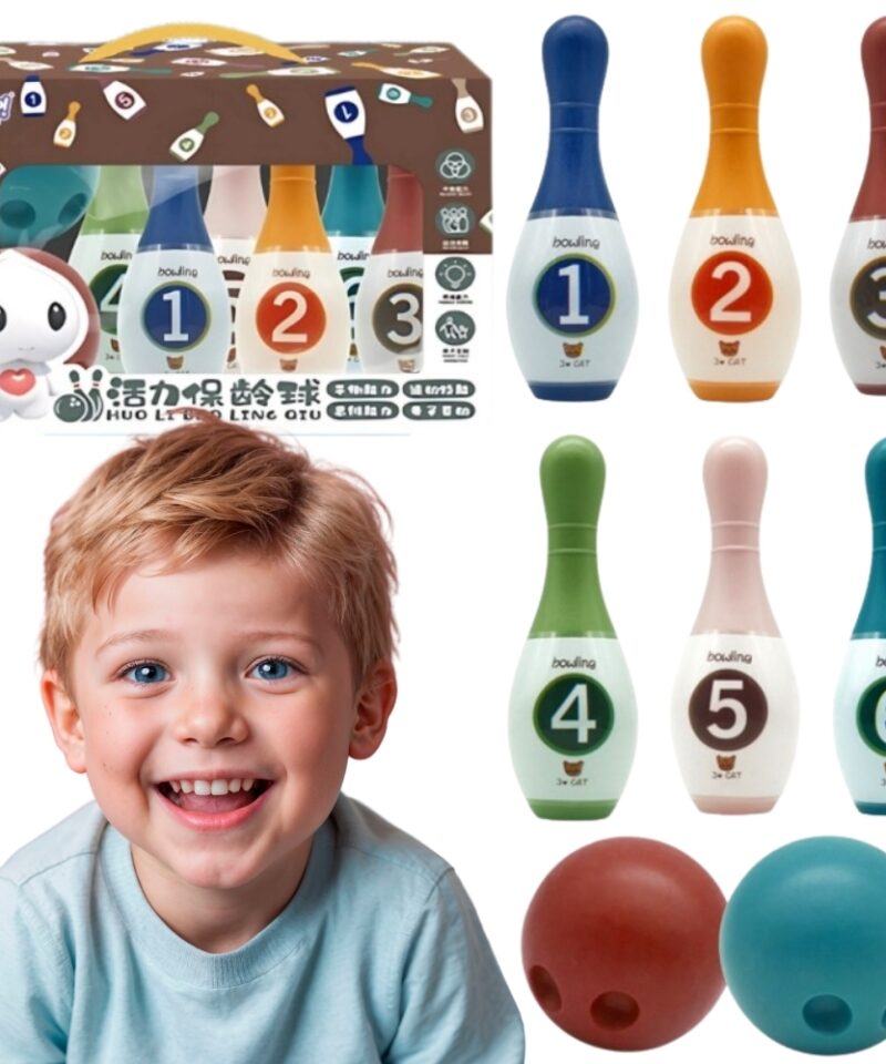 Laste värvilised bowlingukoonused mängimiseks