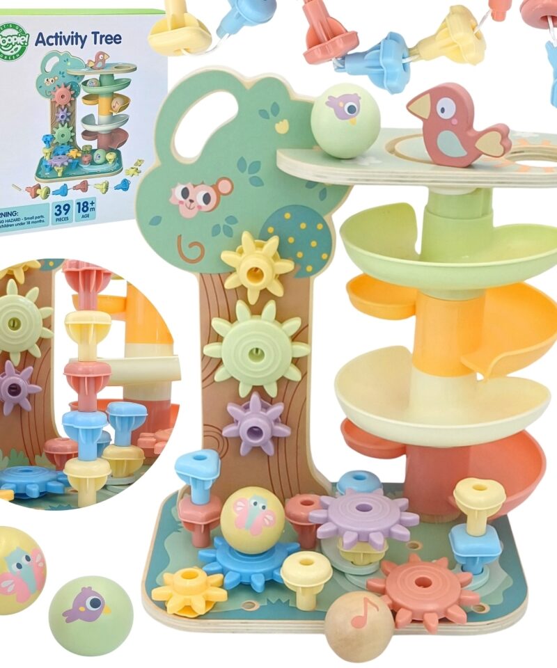 Mitmekülgne tegevuspuu lastele mänguks