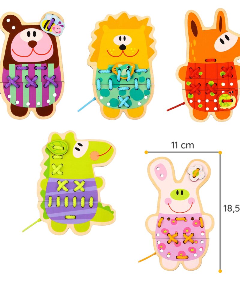 Hariv puidust nöörimismäng komplekt