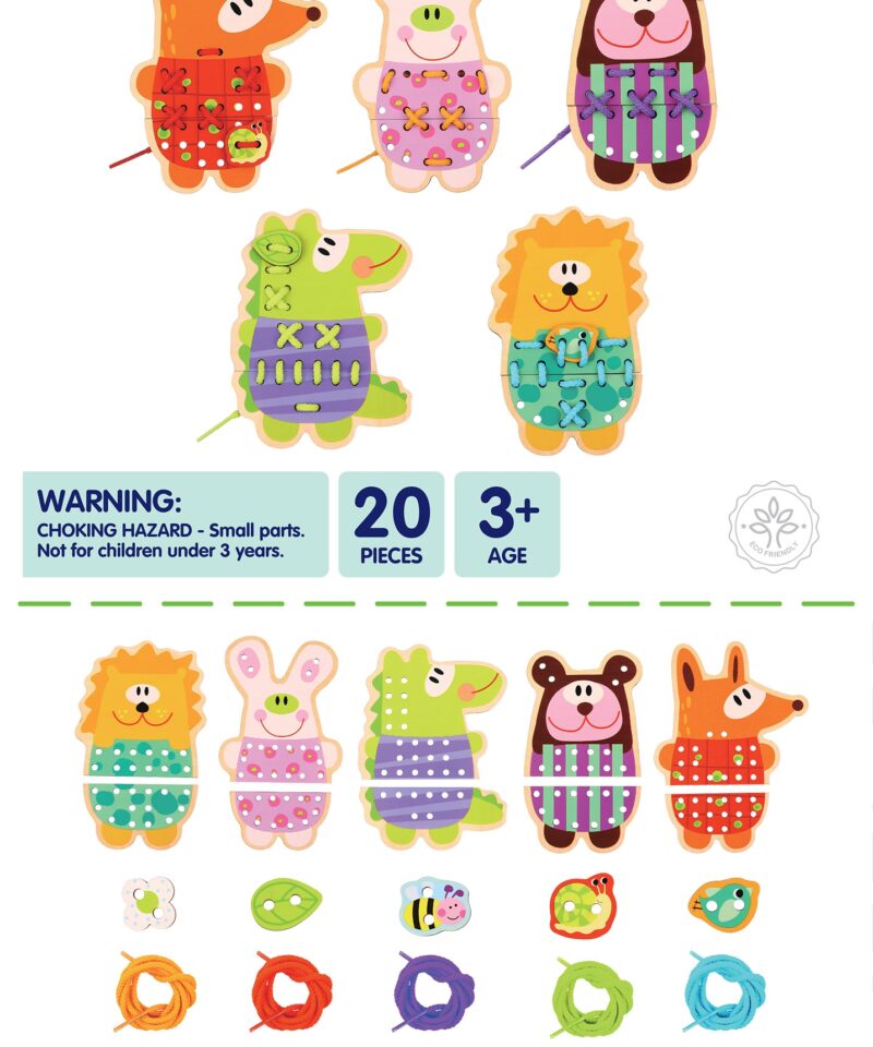 Hariv puidust nöörimismäng komplekt