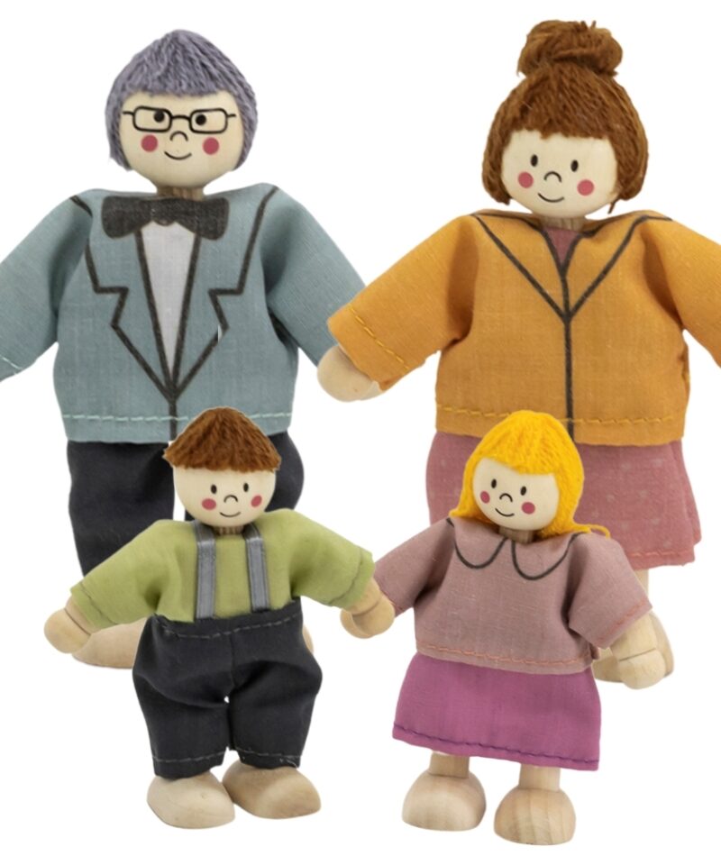 Puidust nukukomplekt neljale koos liigutatavate jäsemetega