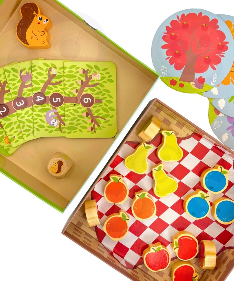 Puidust täring viljaaia mängus