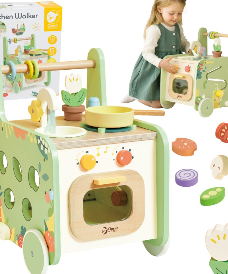 Puidust köögikäru lastele koos ahjuga