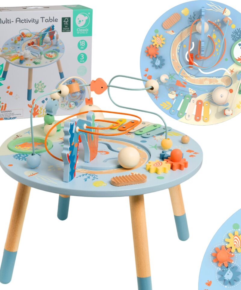 Puidust aktiivsuslaud lastele