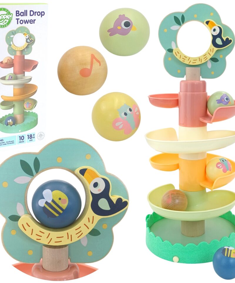 Puidust värviline kuulirada lastele