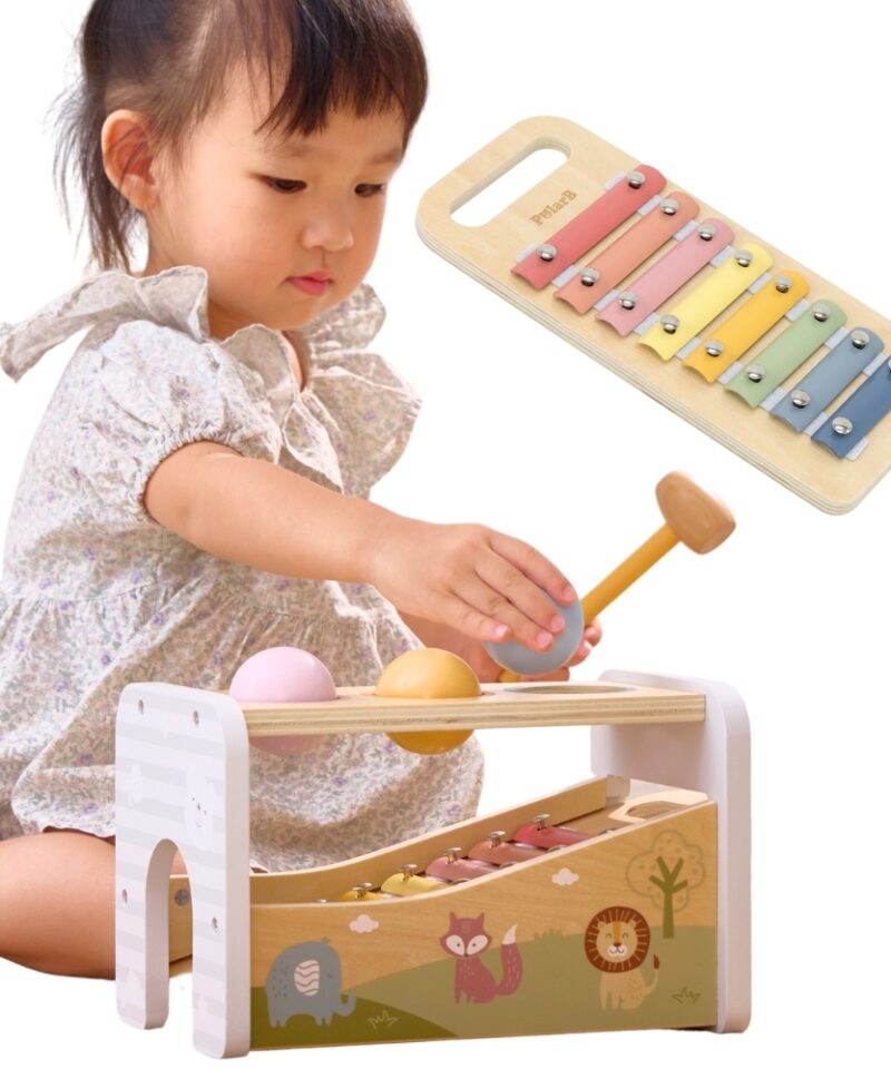 Puidust muusikamängu komplekt lastele