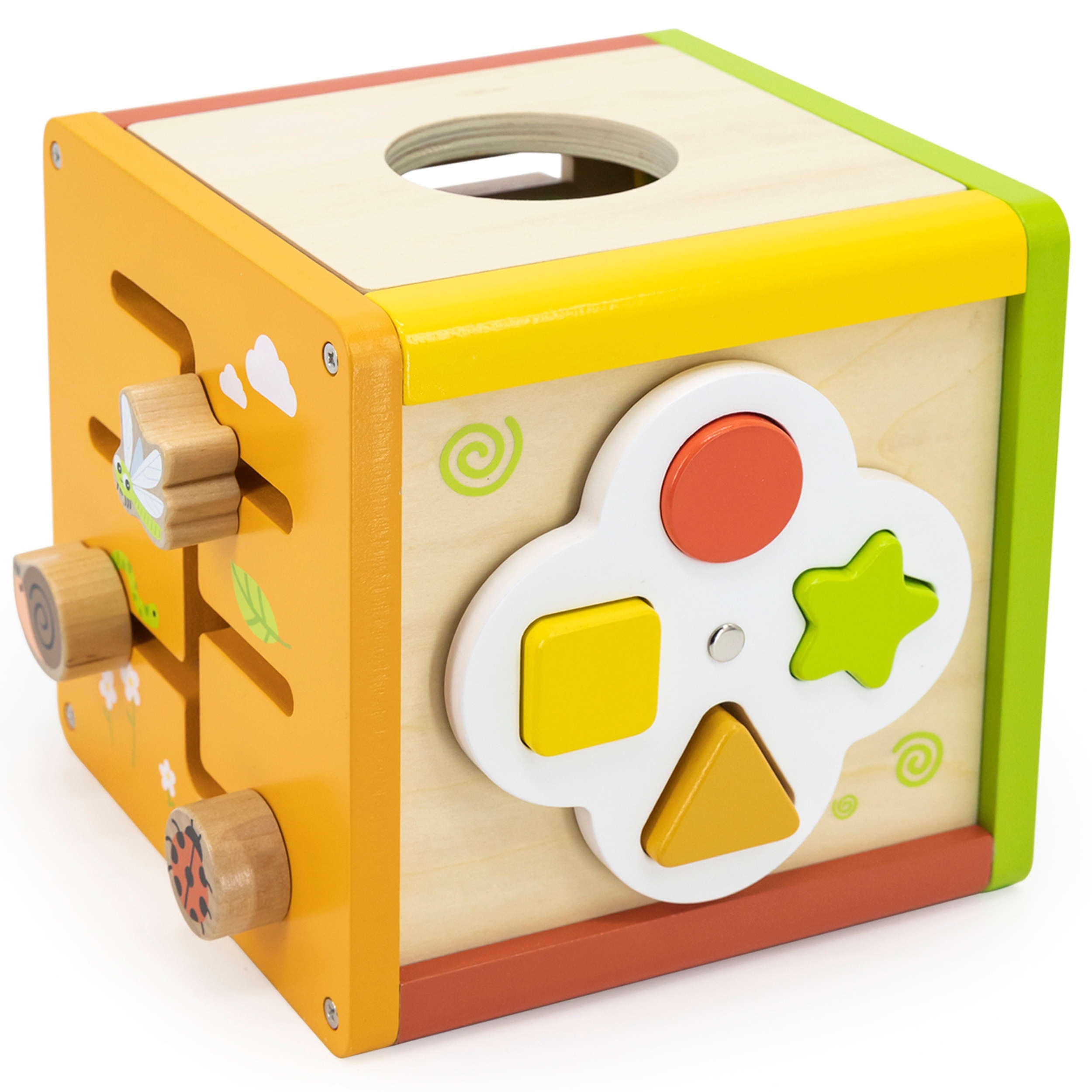 Lastele mõeldud puidust õppimiskuubik