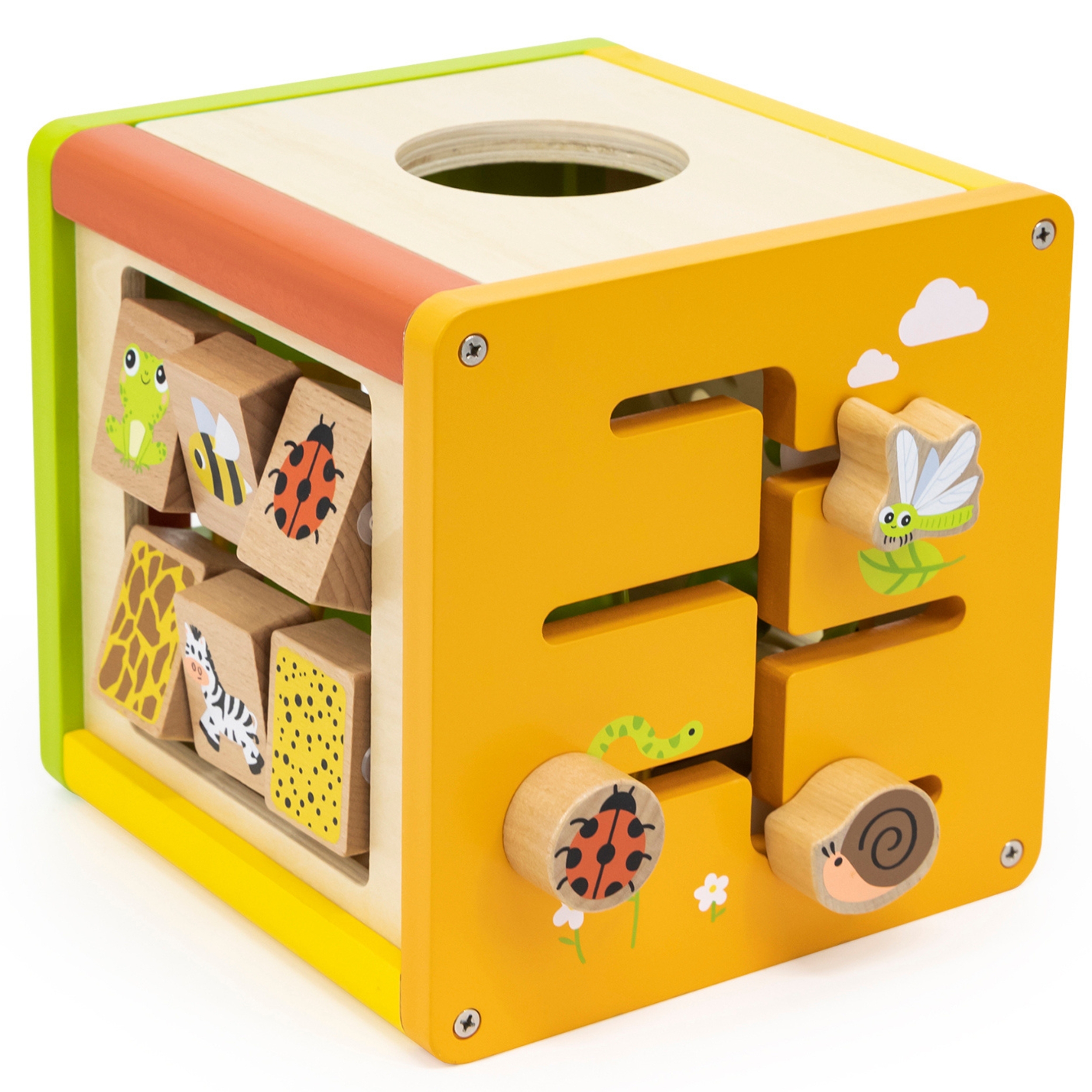 Hariv puidust kuubik lastele