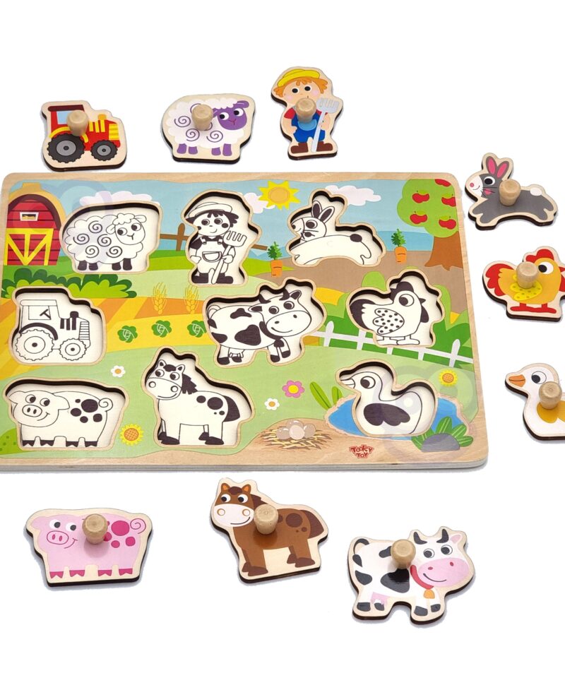 Puidust Montessori talu pusle lastele