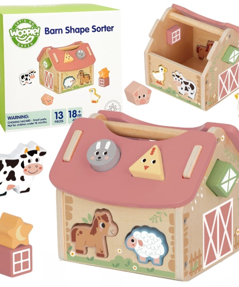 Puidust farmi sorteerimismäng lastele