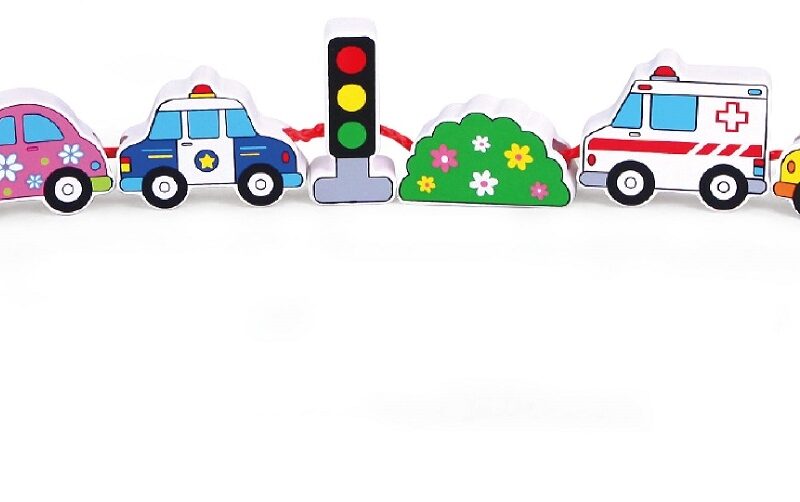 Sõidukitega nöörimäng väikestele kätele