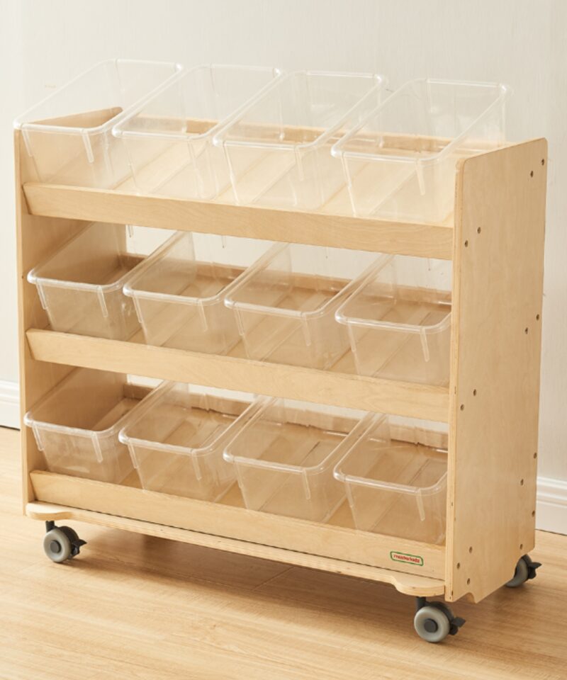 Lastele kohandatud liikuv riiul