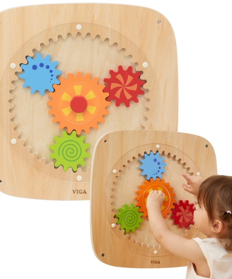 Puidust seinatabloo hammasratastega