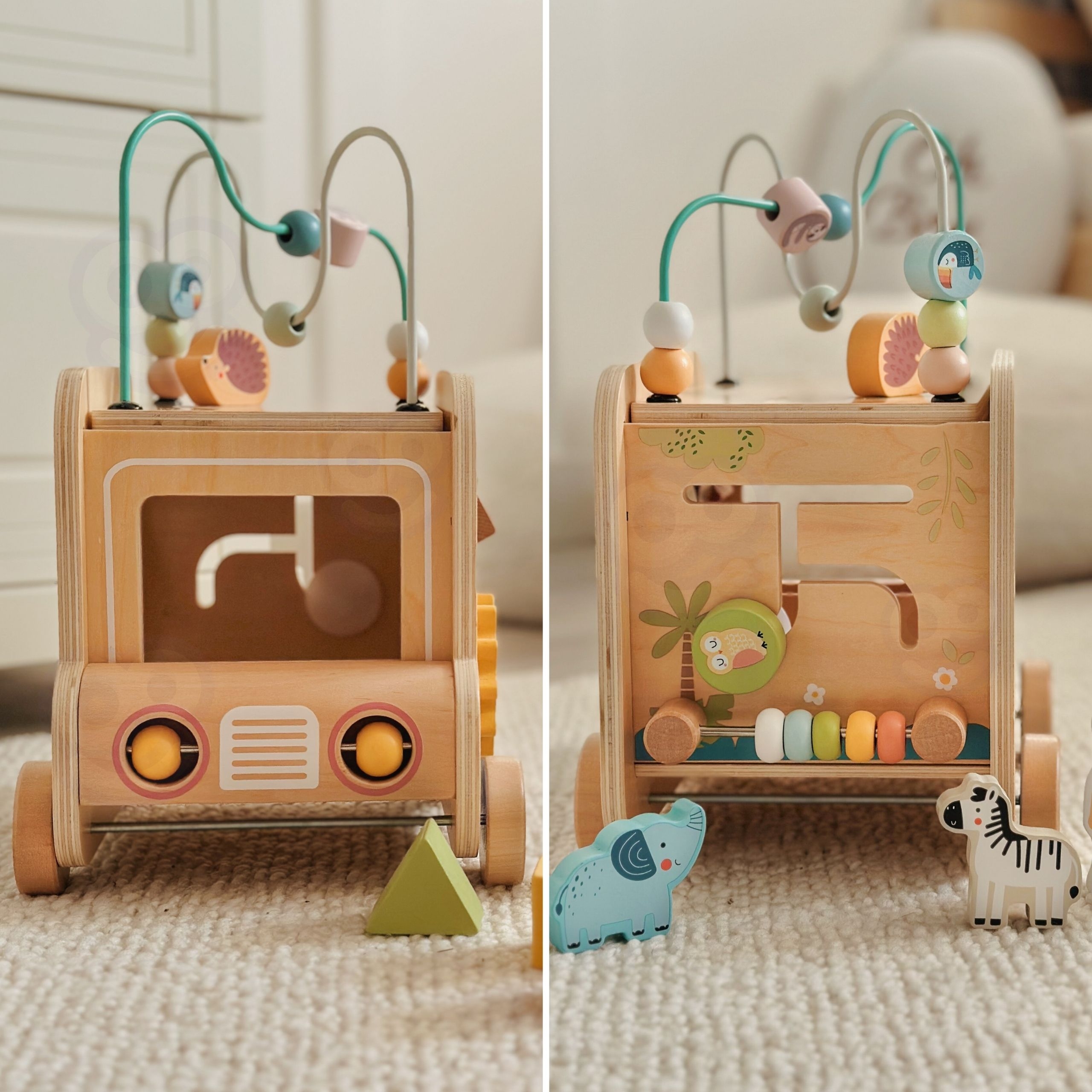 Kujundite sorteerija puidust kuubikul