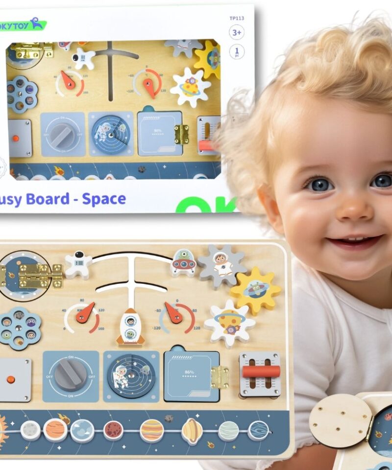 Puidust hariv kosmosetahvel lastele