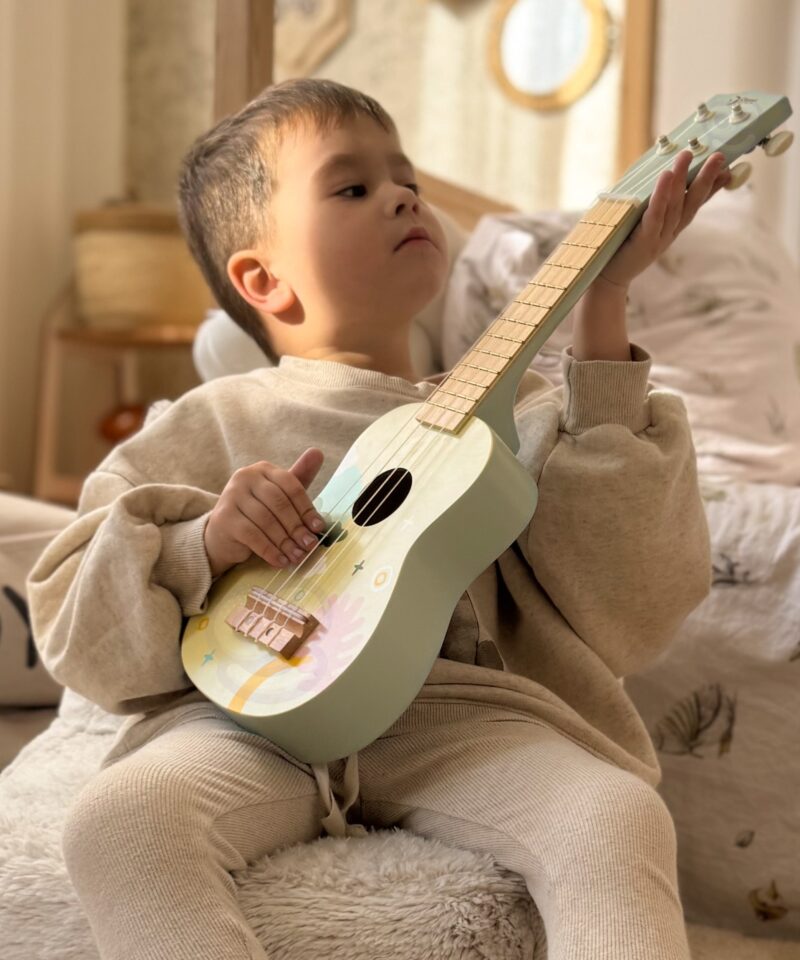 Ukulele koos kaitsekotiga