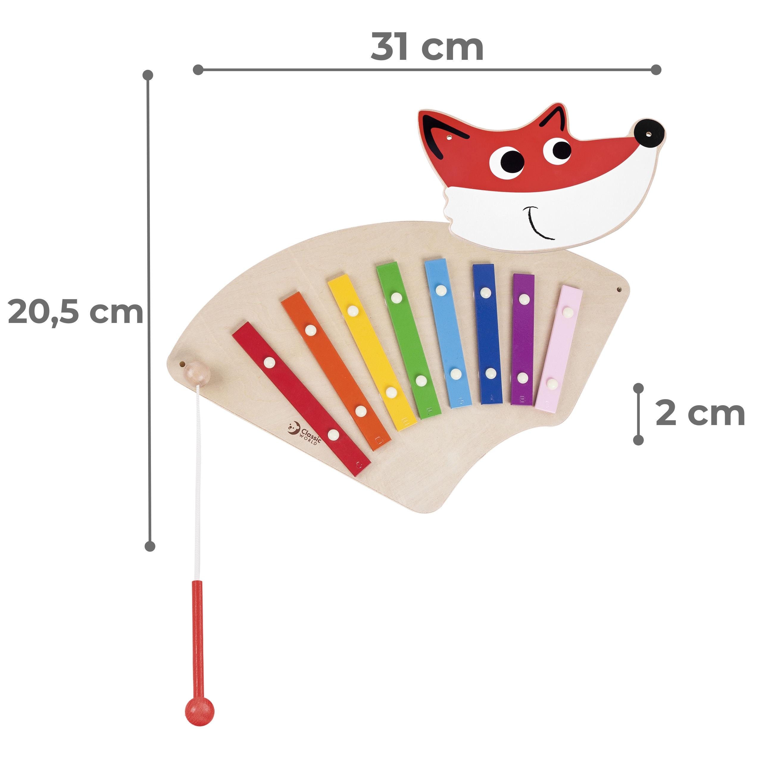 Kvaliteetne muusikaline seinalaud lastele