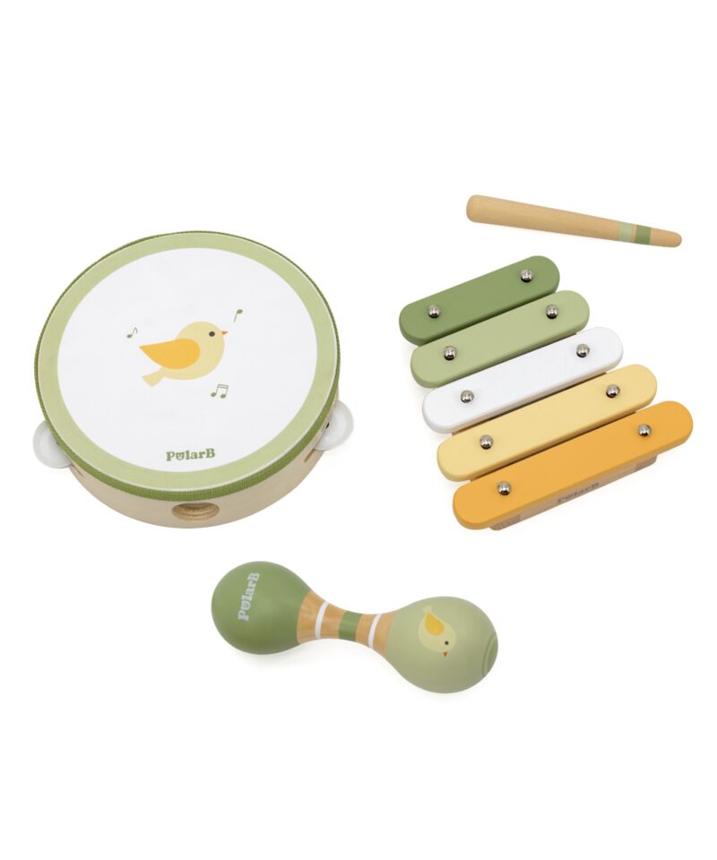 Muusikariistade komplekt lastele mängimas