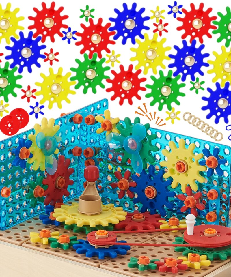 Laste mehhaaniline ehituskomplekt koos elementidega