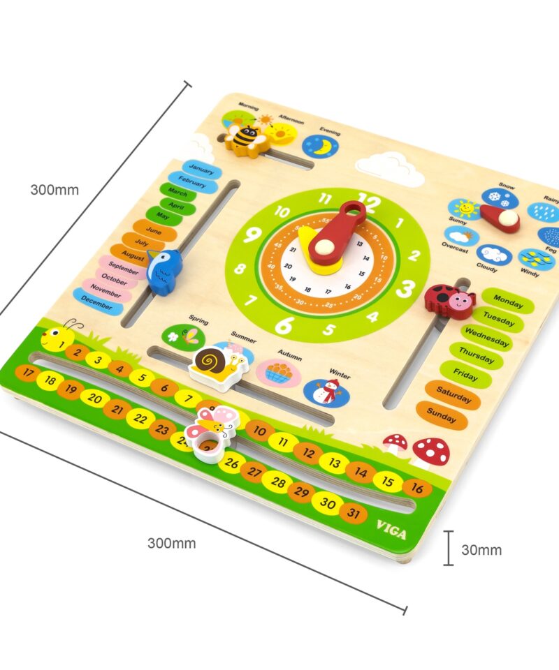 Puidust kalender liigutatavate osadega