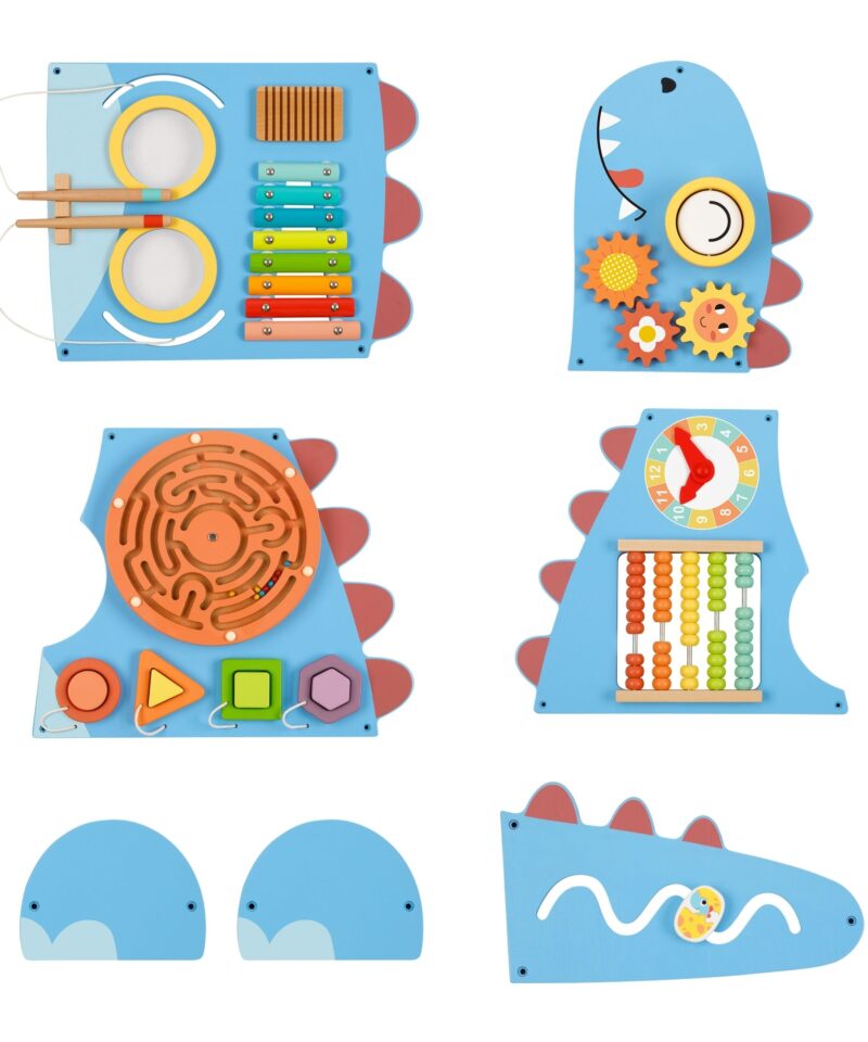 Lastele mõeldud tegevustahvel dinosauruse kujuga