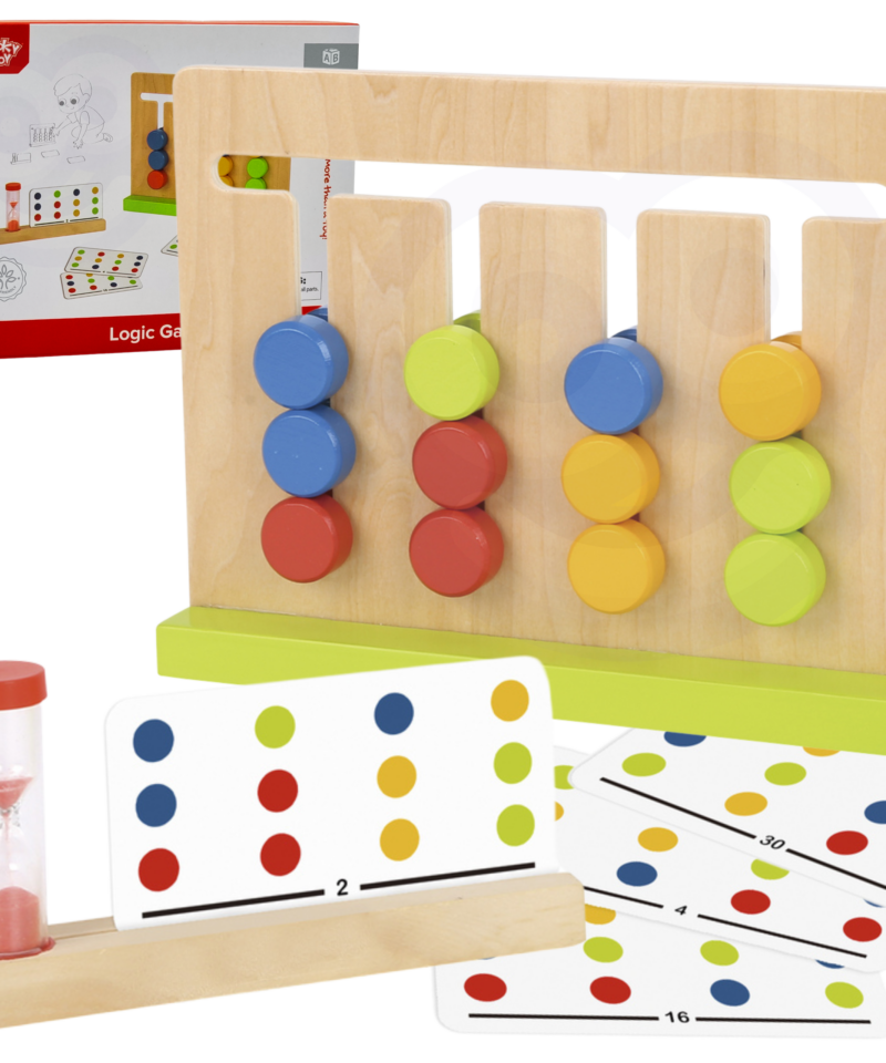Laste loogikamäng koos puidust raamiga