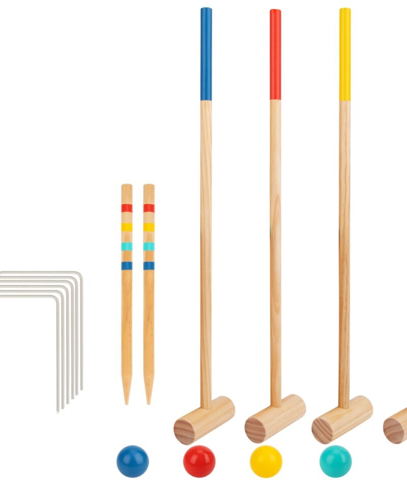 Puidust kriketimäng lastele aias