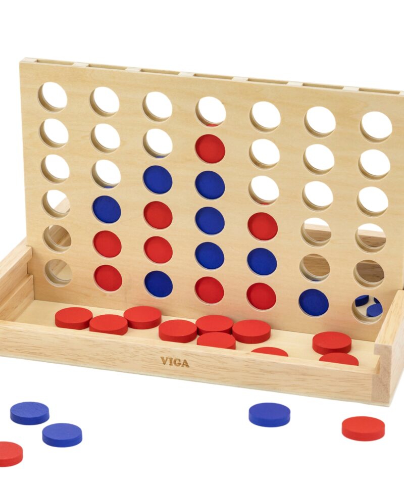 Lauamäng neli järjest puidust versioon