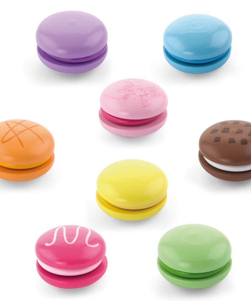 Lastele mõeldud puidust makroonide komplekt