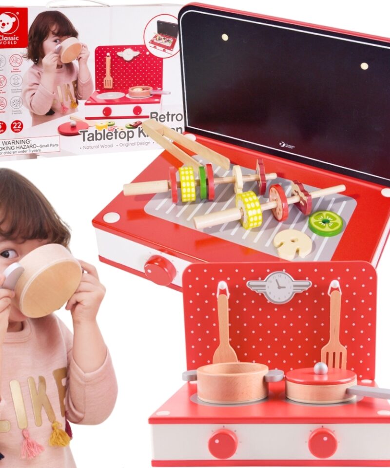 Laste puidust köögikomplekt grilliga