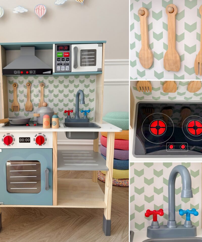 Puidust köögikomplekt rollimängudeks