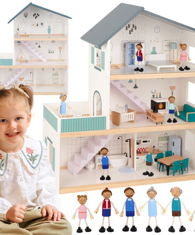 Kolmekorruseline puidust nukumaja koos nukkudega