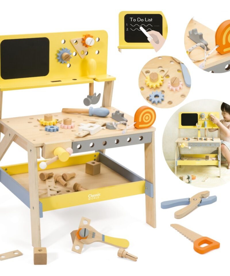 Puidust tööriistade töökoda lastele