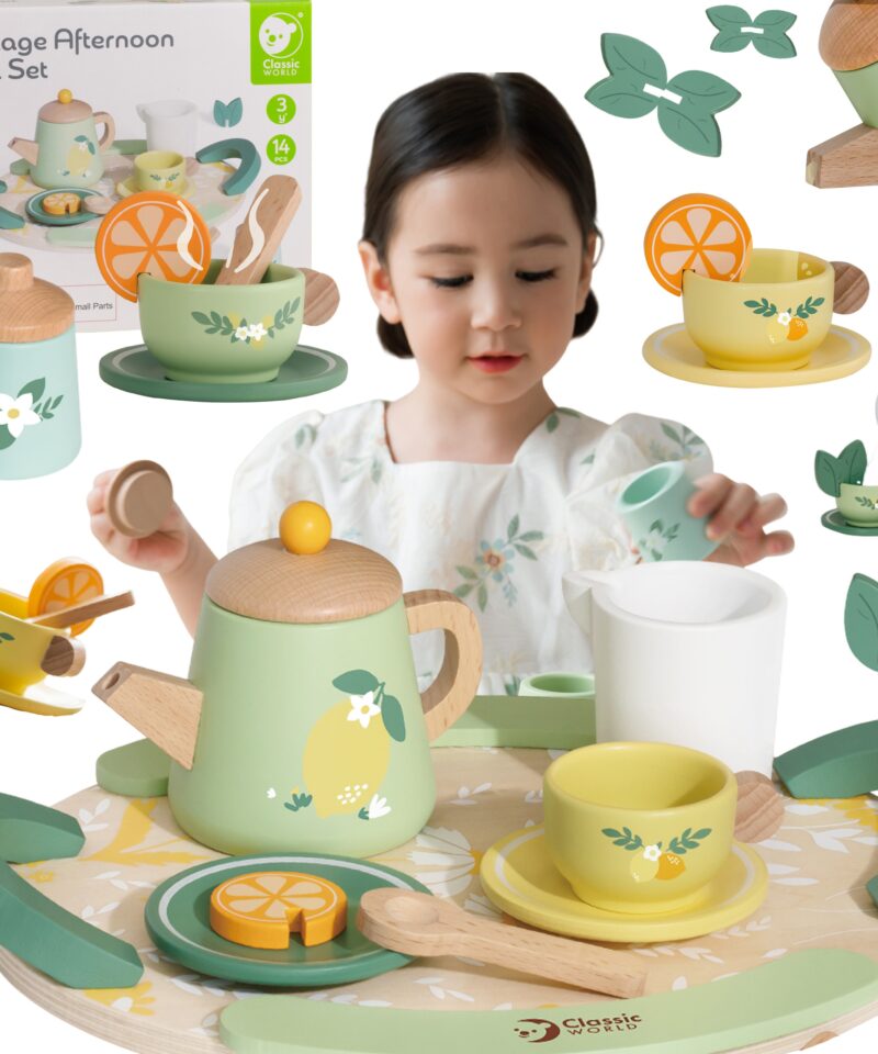 Puidust tee komplekt lastele mängimiseks