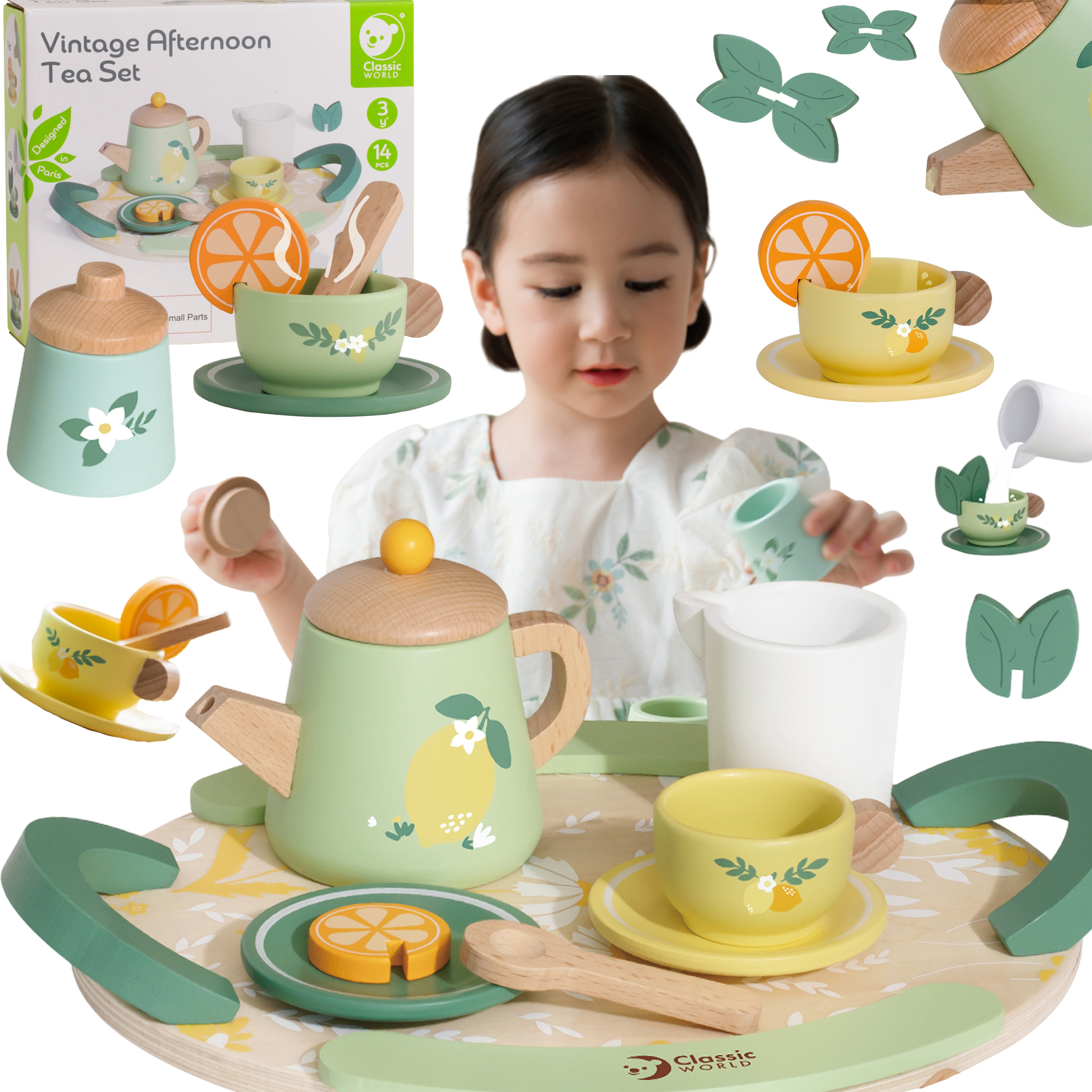 Puidust tee komplekt lastele mängimiseks