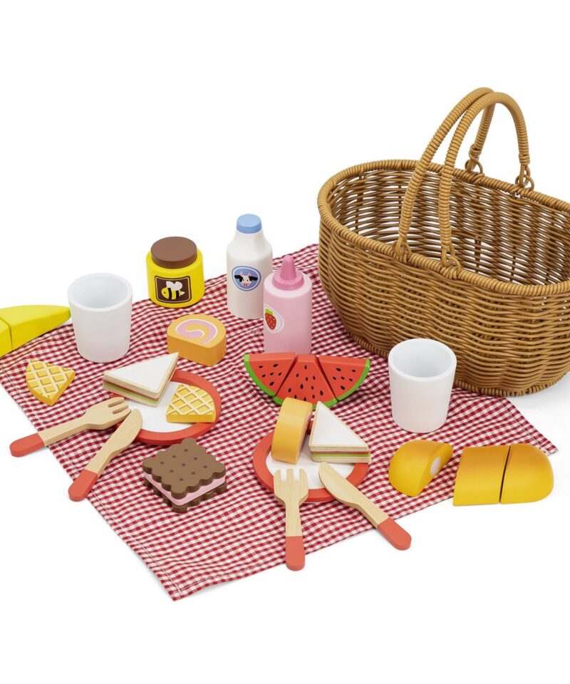 Lastele mõeldud puidust piknikukomplekt