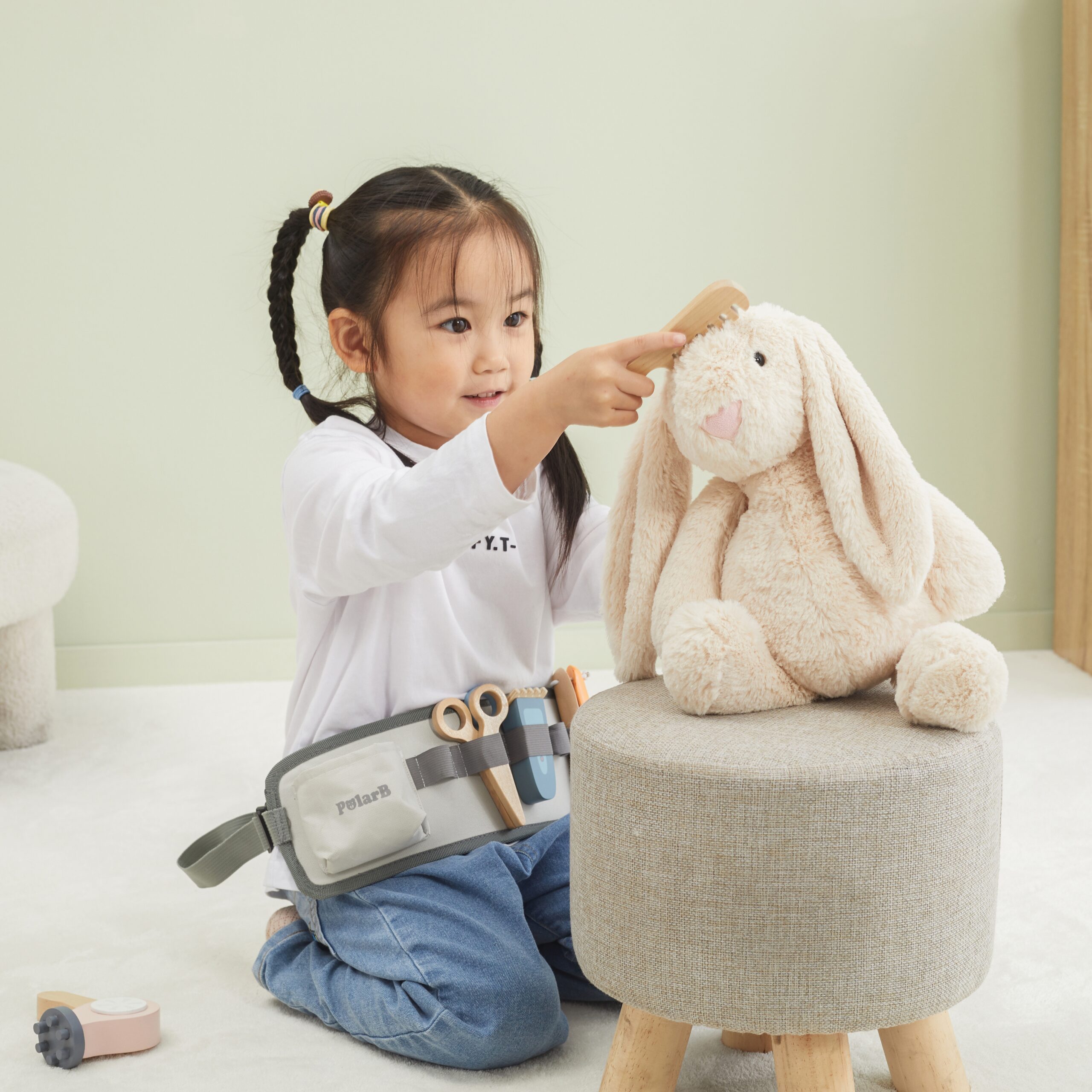 Ohutu puidust juuksurikomplekt