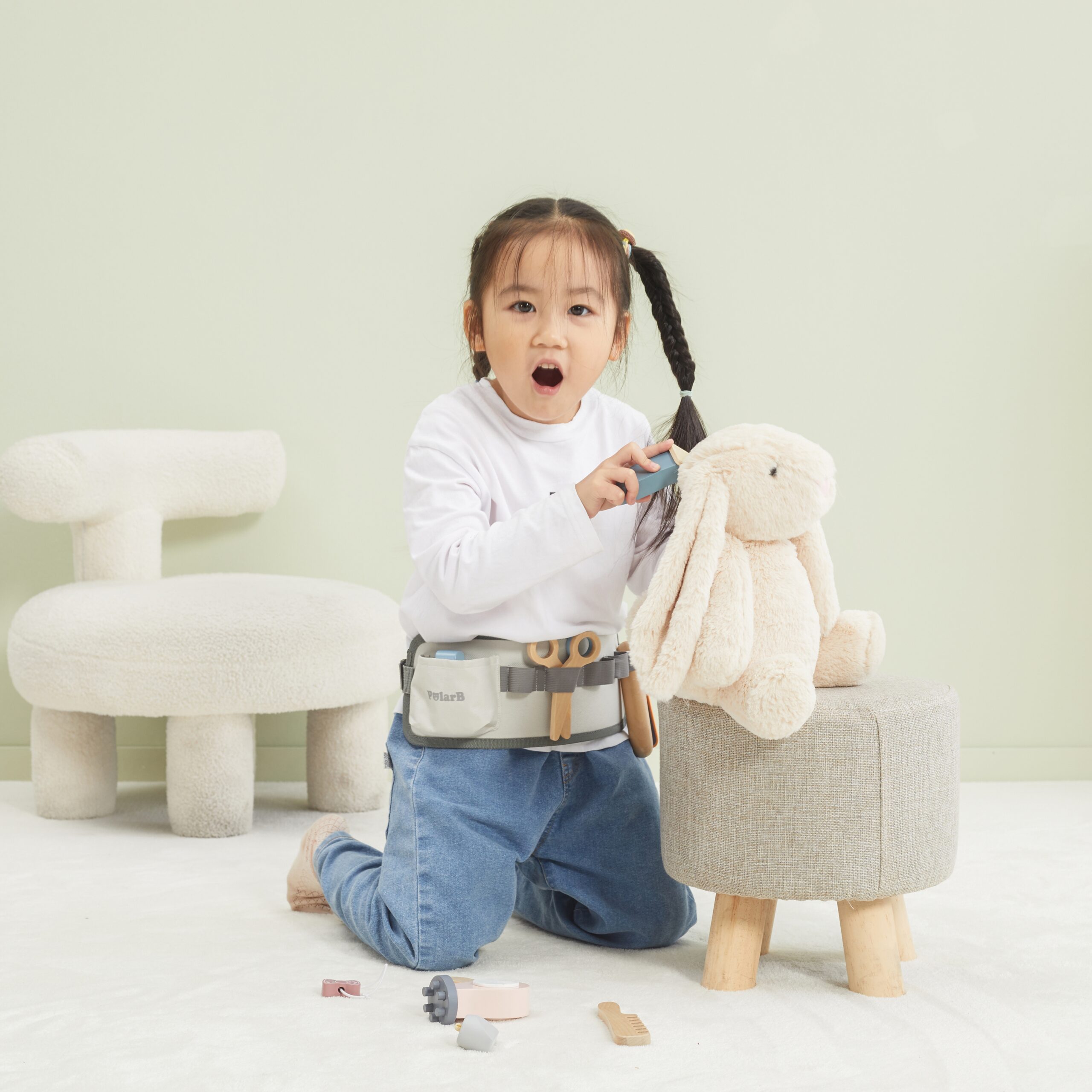 Rollimängu juuksurikomplekt lastele