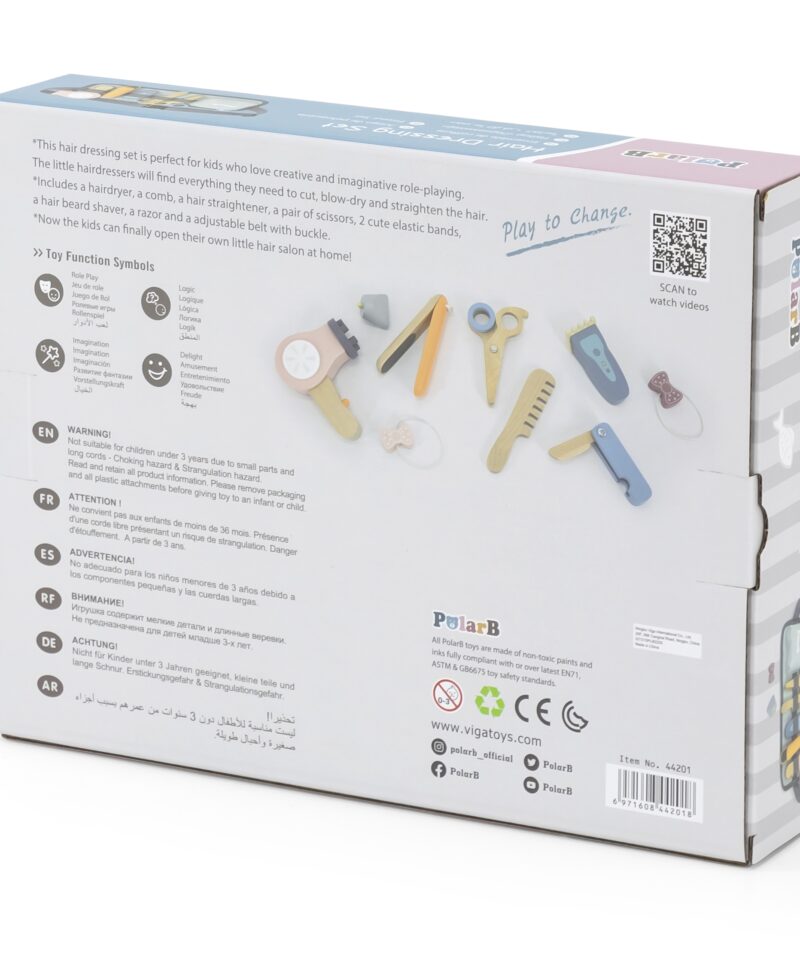 Rollimängu juuksurikomplekt lastele