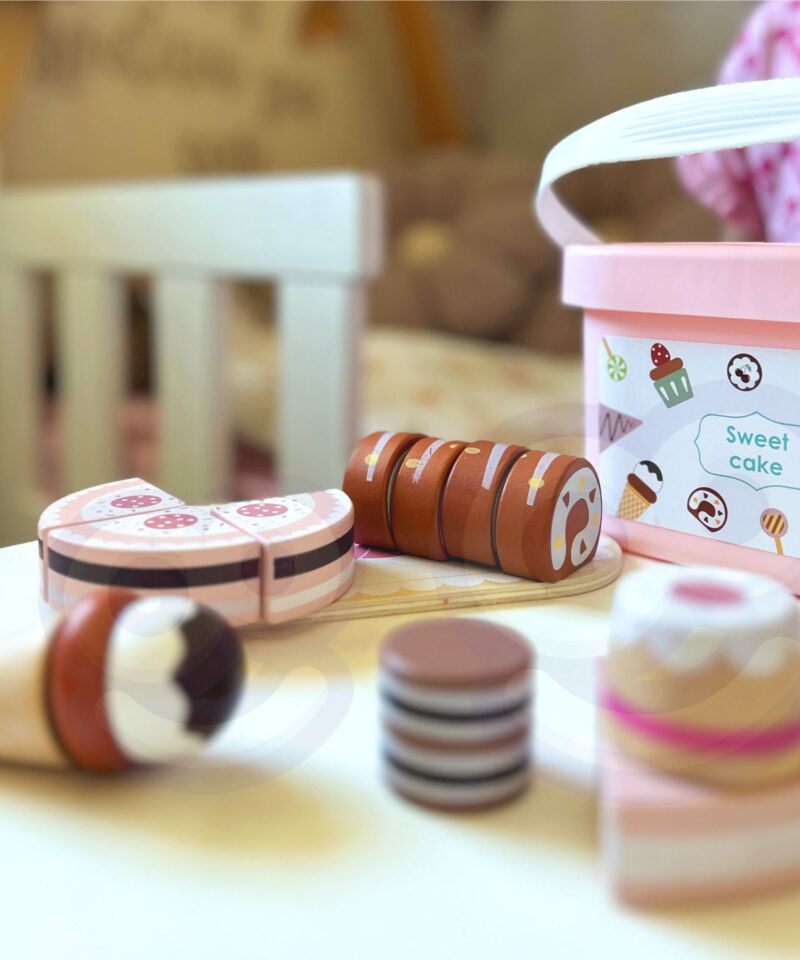 Lõbus puidust mängukomplekt