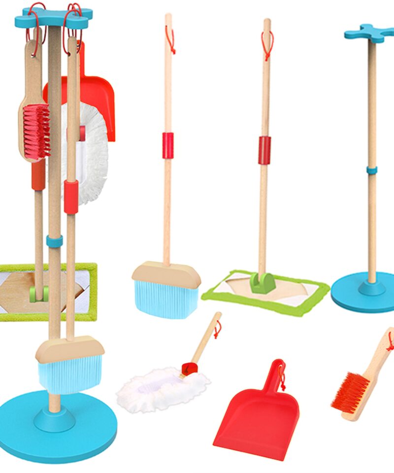 Laste puidust koristuskomplekt värvikas kujunduses